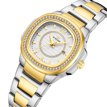 WWOOR 8874 Luxury Gold  Women Watches Business Stainless Steel Watches Ladies Quartz Calendar Waterproof Wristwatch Hot Sale